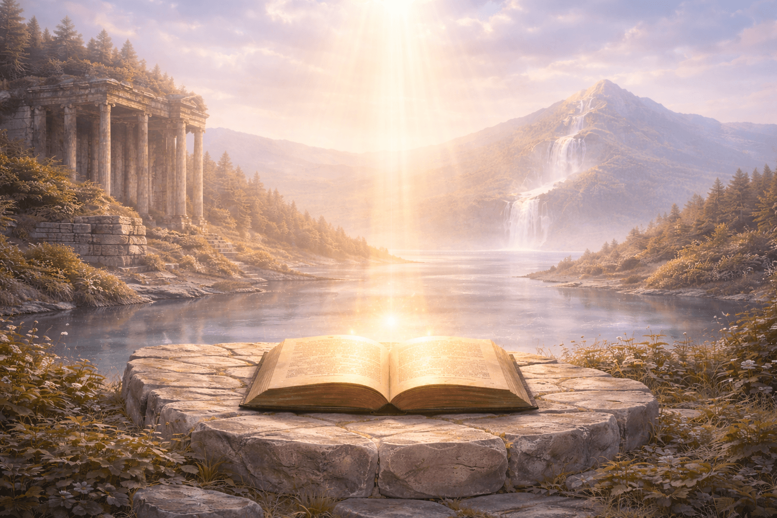 Открытая книга и свет